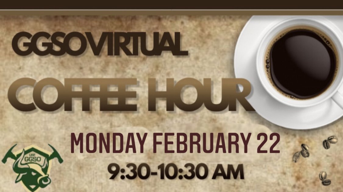 ggsousf's tweet photo. Join us for Coffee Hour TOMORROW at 9:30AM EST in Teams! Link: https://t.co/SIaoNJVLoB https://t.co/j413Ydz0ir