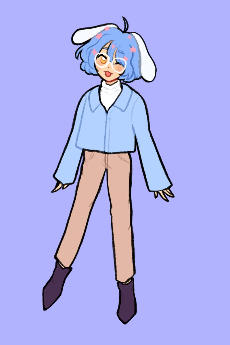 bunnhunnVT's tweet photo. which outfit do you prefer? 💙🌸 #Vtuber #ENVtuber https://t.co/C3wnPSsvaf