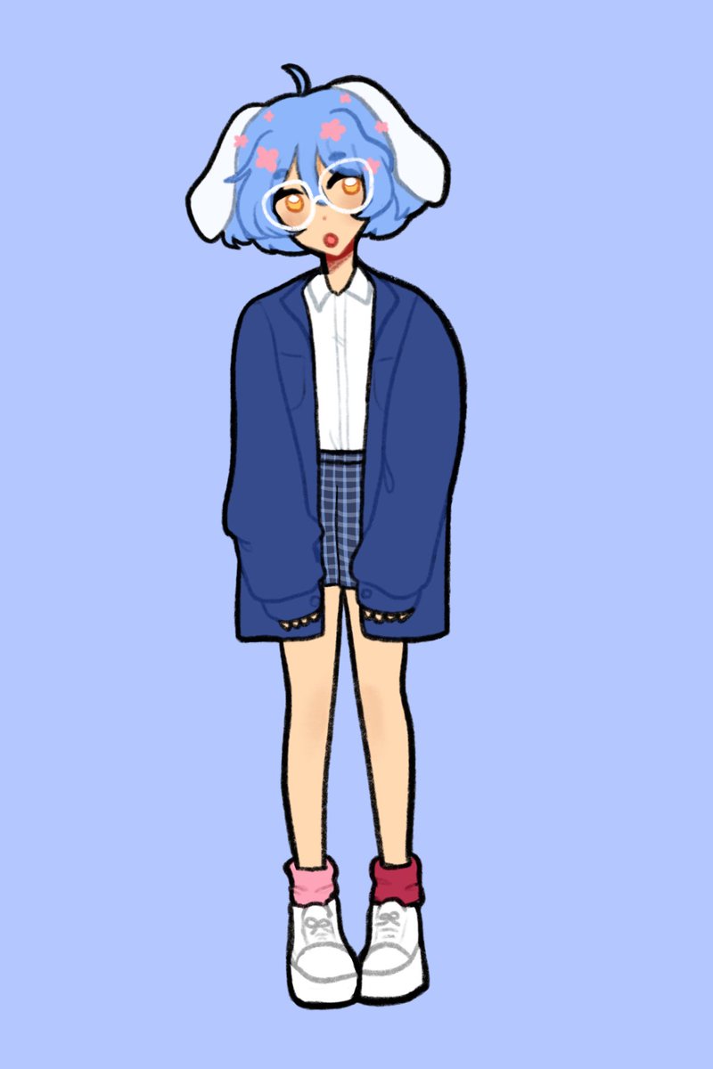 bunnhunnVT's tweet photo. which outfit do you prefer? 💙🌸 #Vtuber #ENVtuber https://t.co/C3wnPSsvaf