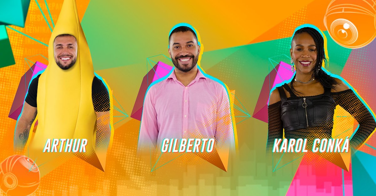 arthurrbanana's tweet photo. Paredão formado. Arthur, Gil e Karol no paredão #BBB21 https://t.co/YjBOdRZFr8