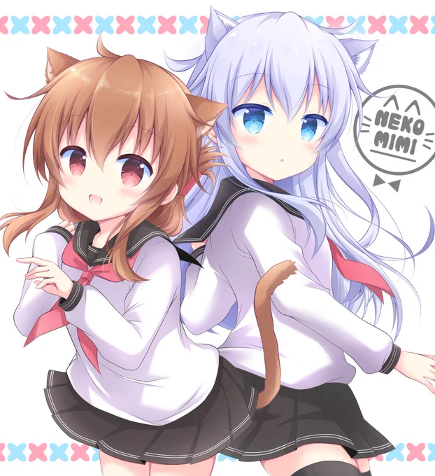 #猫の日 だそうなので!? #艦これ #響 #電 