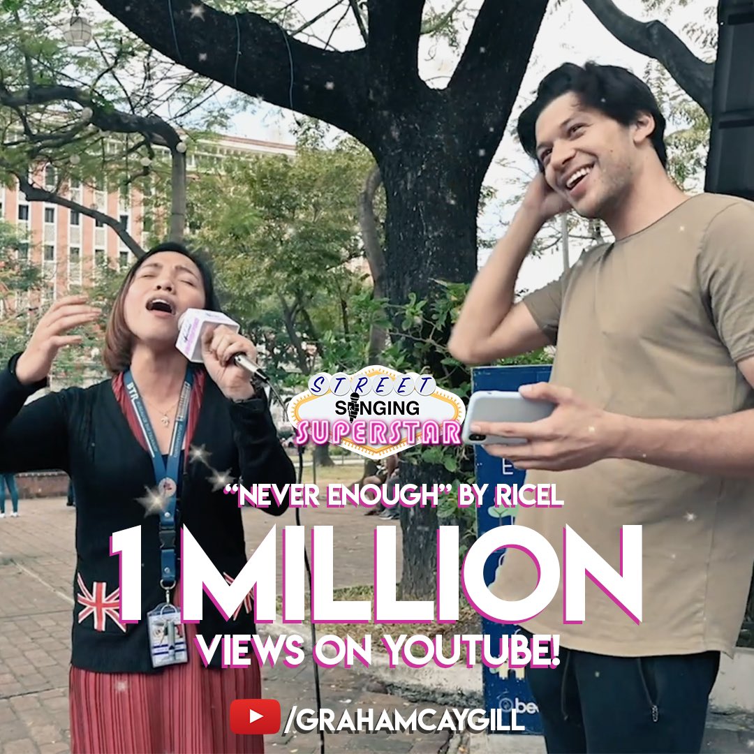 Congrats to Ricel as her street performance of ‘Never Enough’ from The Greatest Showman has reached 1 million views on YouTube ! 😊🇵🇭🎤💫

youtu.be/2U1j4O_eqcs