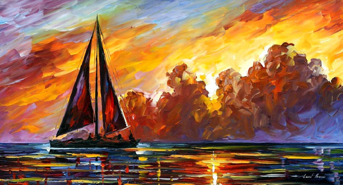 SammersDoc's tweet image. CRIMSON CLOUDS — PALETTE KNIFE Oil Painting On Canvas By Leonid Afremov afremov.com/crimson-clouds…