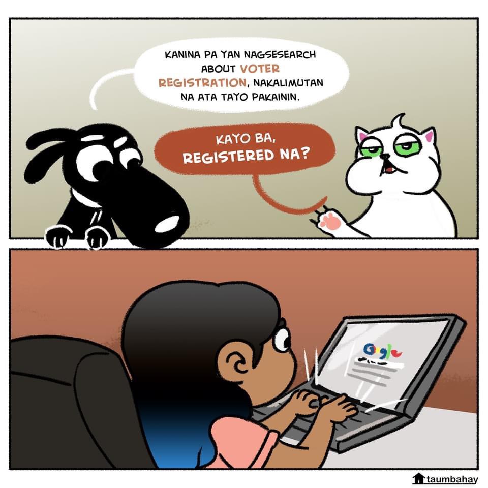 taumbahayph's tweet photo. There are many resources available online.  For more information, there is always Google. 😄 #taumbahayPH #comics #comicstrip #votersregistration  @COMELEC https://t.co/YEBfy6109X