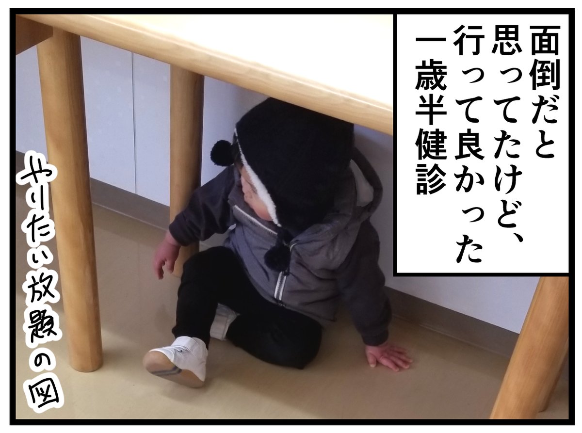 ナナオの1歳6ヶ月健診 2/2
現在は「ブーブーいた」とハッキリ言えるようになりました(唯一の2語) 