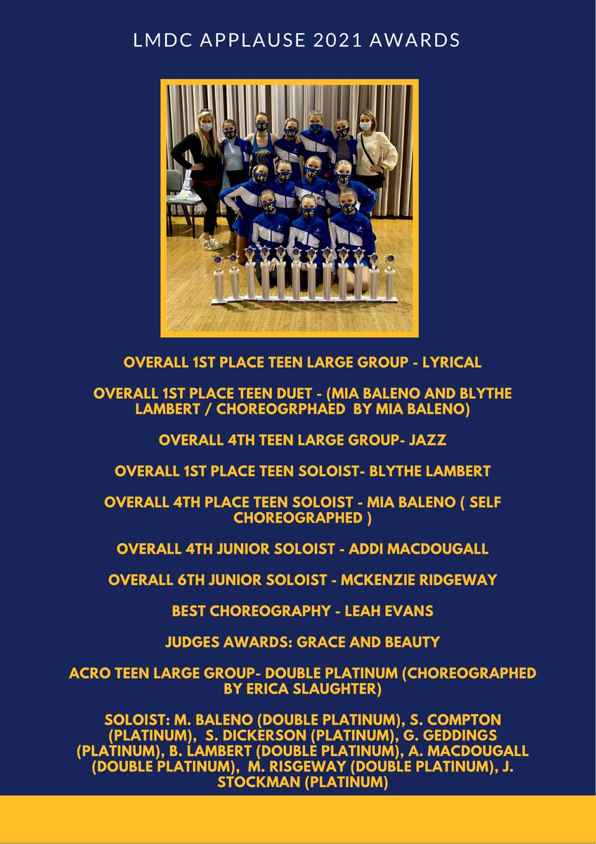 KeTribble's tweet photo. 🎶 We live for the Applause 🎵 @applausetalent ! Proud is an understatement but exhausted ranks high up there! #1 again! Great job @LexingtonMiddle &amp; @LexingtonOne dancers -thank you so much to our LMDC family that supports us. #Tribblettes #LMDC.  @RBHSGators @mgmgators 💙🌟💚 https://t.co/nrH4rjMKP3