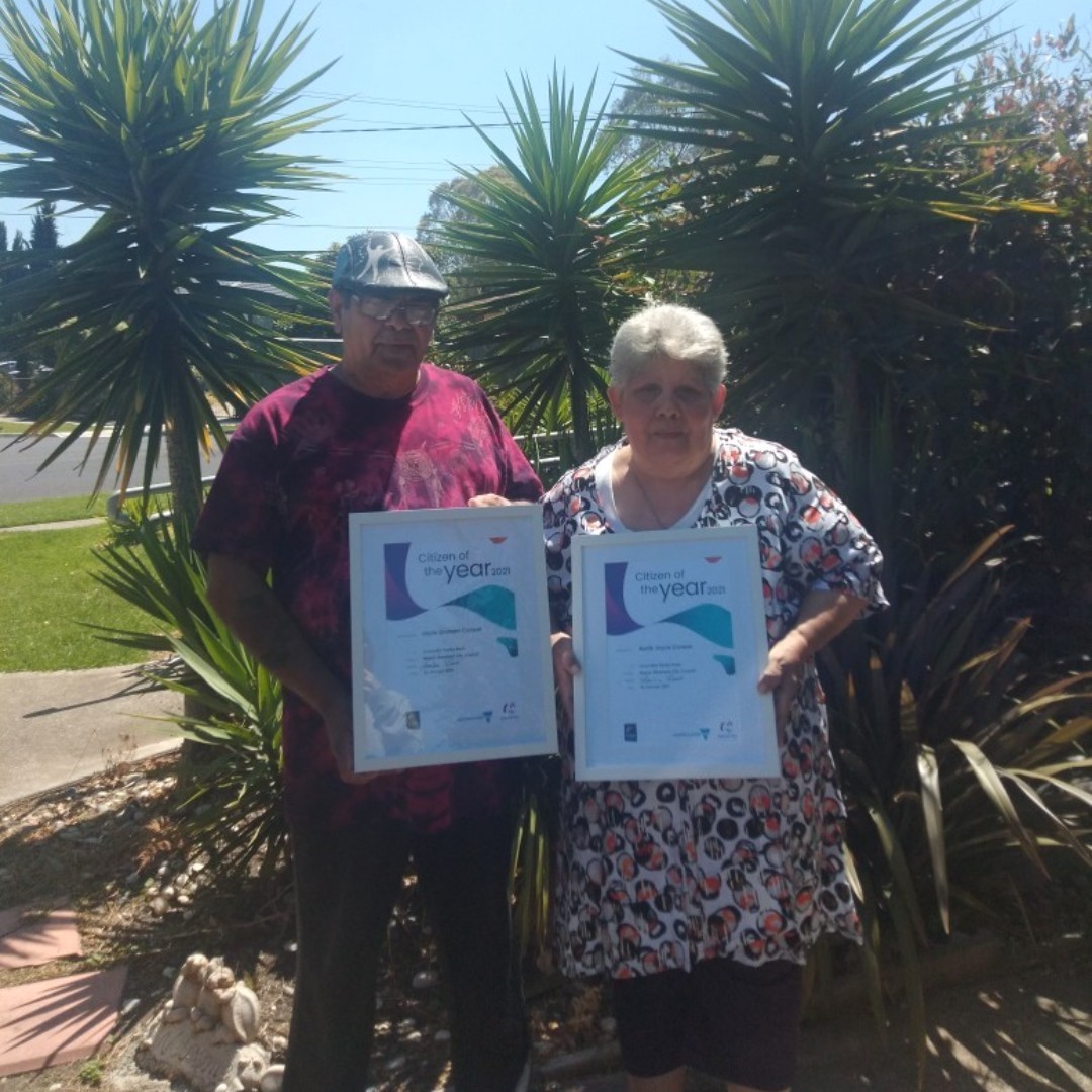 WintringhamAU's tweet photo. Congratulations to @BrimbankCouncil's Newest Citizens of the Year, Yorta Yorta Elder and Wintringham client, Aunty Joyce and Yorta Yorta and Mutti Mutti Elder, Uncle Graham!

Find out more: https://t.co/wnT4i2LgDf

#humansofwintringham #fostercaring #community https://t.co/gTgaB7T3nd