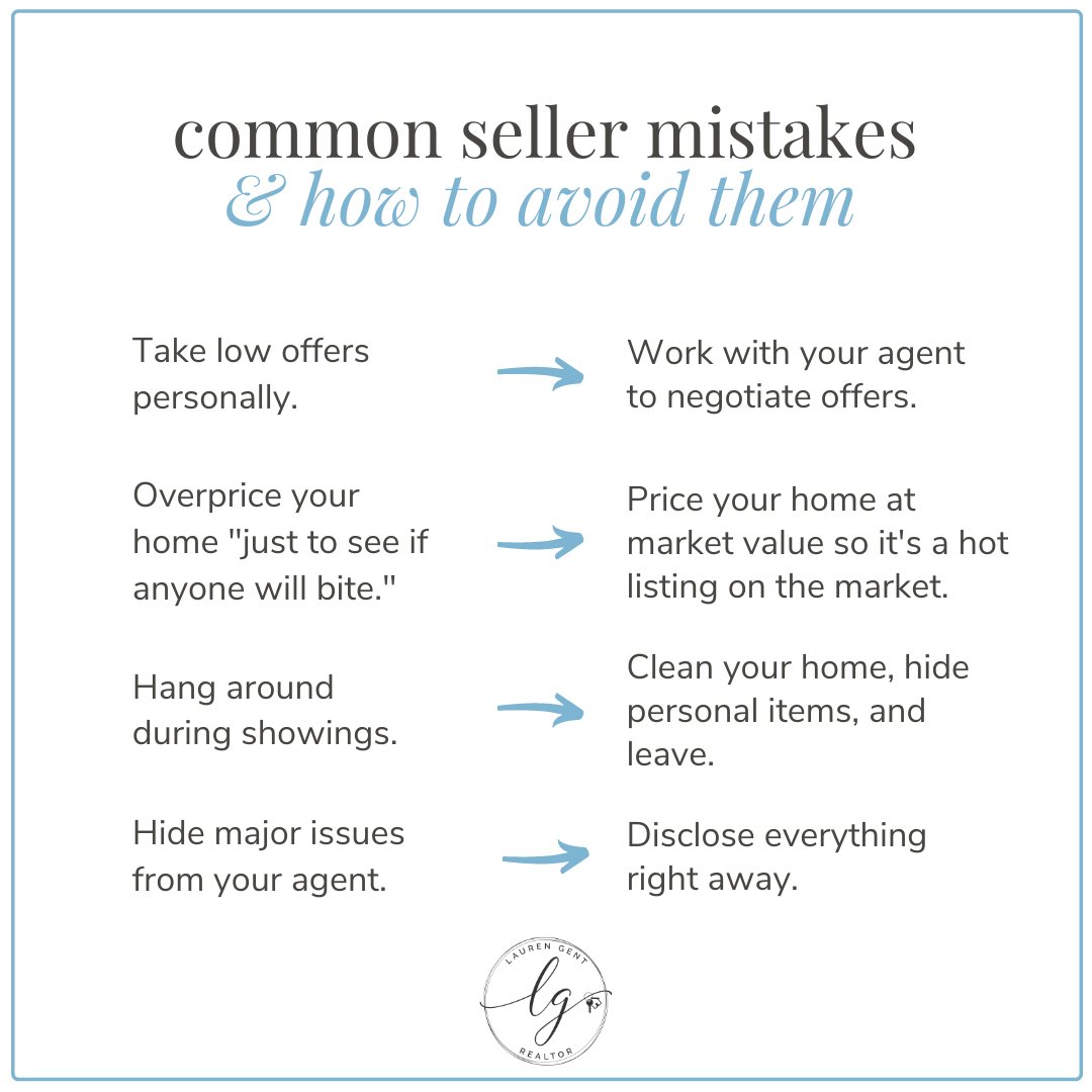 lauren_gent's tweet photo. Avoid these top seller mistakes when selling your home.

*Bonus: Never underestimate the power of professional listing photos! https://t.co/7X8W9mpxLG