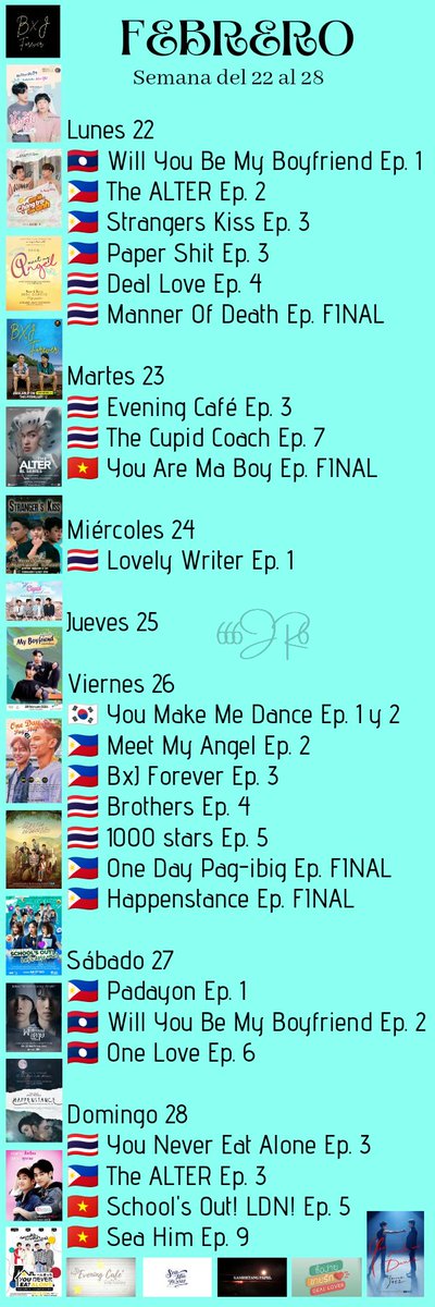 666jr6's tweet photo. Weekly Planner 📚🖋️
#WillYouBeMyBoyfriend #TheAlter #StrangersKiss #MannerOfDeath #TheCupidCoach #EmLàChàngTraiCủaAnh #LovelyWriter #YouMakeMeDance #MeetMyAngel #BxJForever #OneDayPagibig #PadayonTheSeries #SchoolsOutLetsDateNow #OneLoveTheSeries #SeaHim #DealLover #EveningCafe https://t.co/YPCXmwz1GK