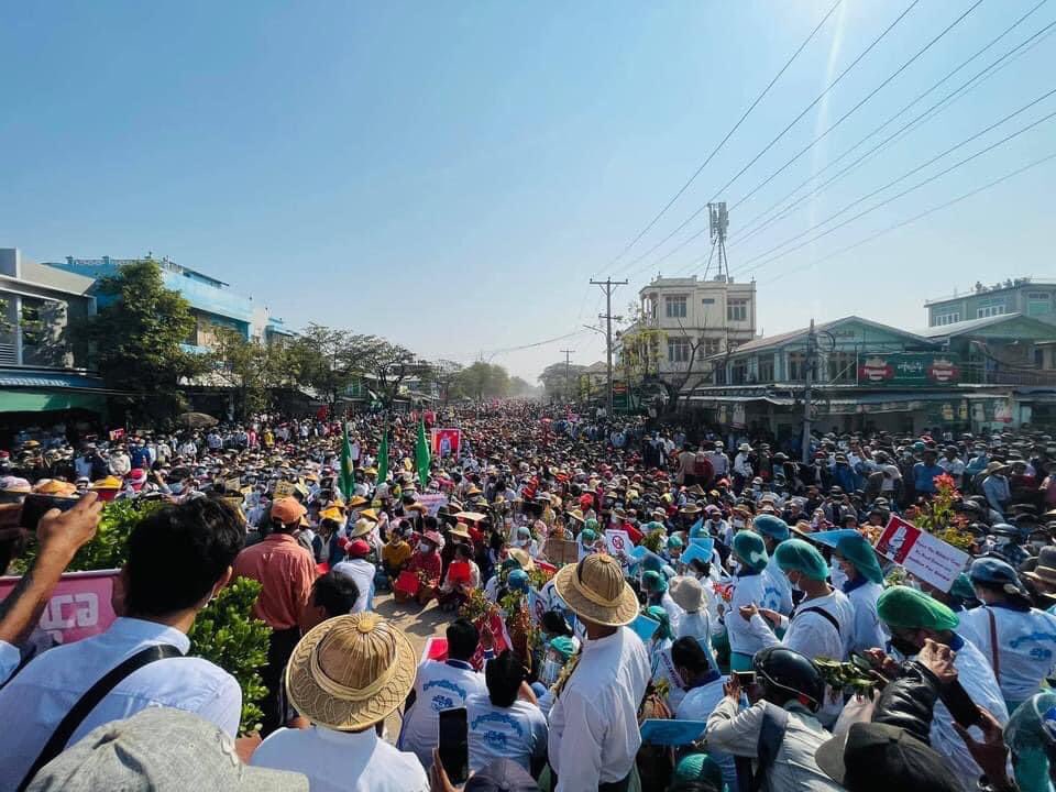 At Khin Oo, Shwe Bo, Myanmar. BURMA REVOLUTION

#BurmaGeneralStrike
#WhatsHappeningInMyanmar
#Feb22Coup