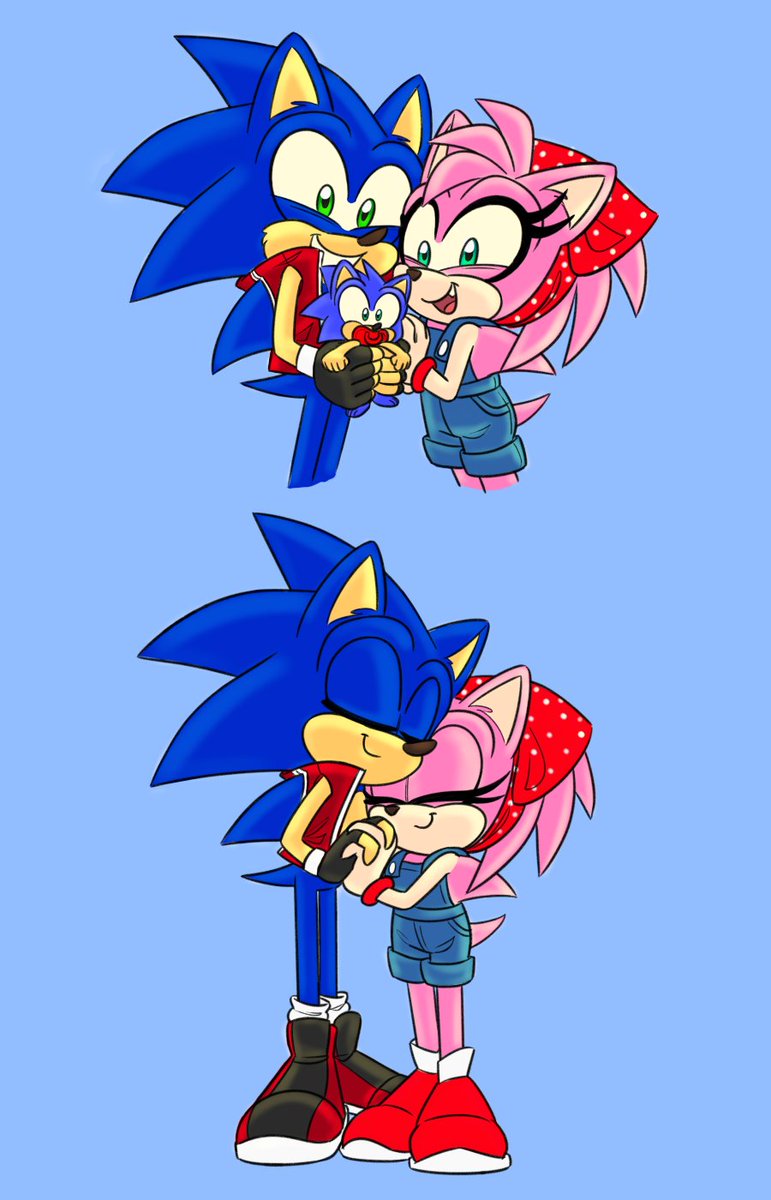 OLD PICTURE: SonAmy chase with a twist — Weasyl