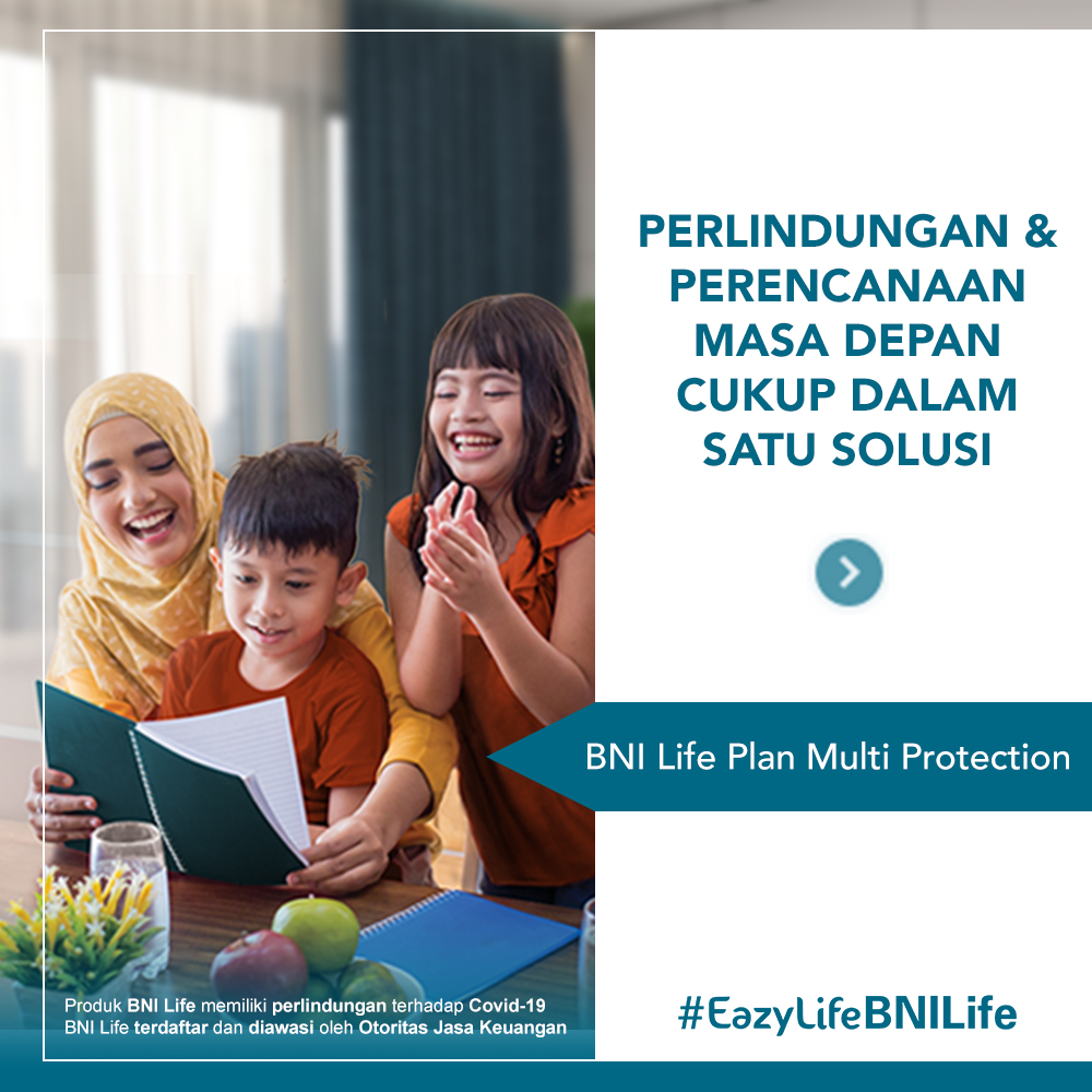 BNILifeID's tweet image. Perlindungan dan Perencanaan Masa Depan Cukup Dalam Satu Solusi

✔Uang pertanggungan sampai dengan 200 kali premi dasar
✔Cashless + cover 117 penyakit kritis.
✔ Flexible asuransi tambahan kesehatan.
✔Memenuhi segala kebutuhan. #InsuranceForEveryone