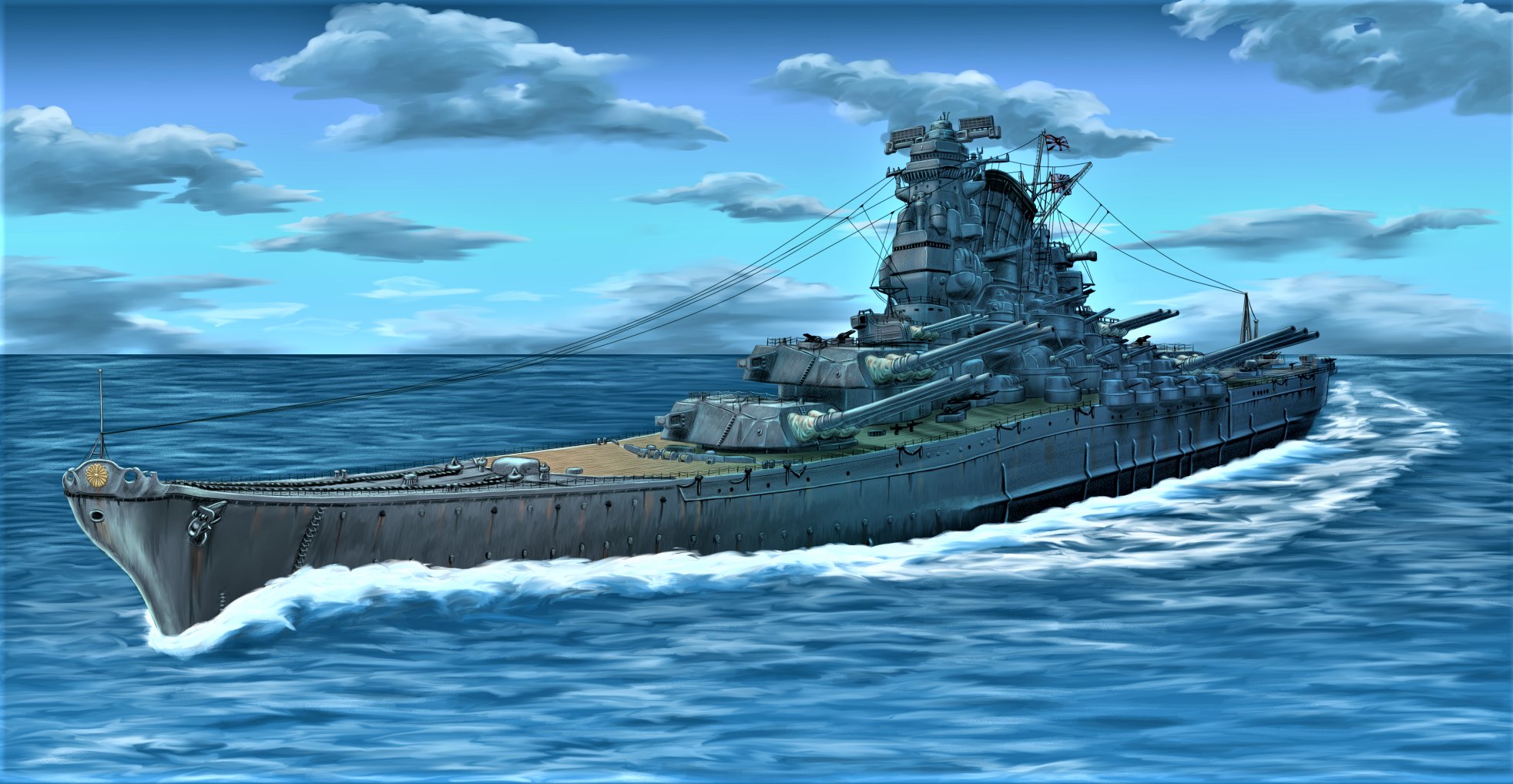 Tiger N 本アカ バトル系漫画練習中 きりがよさそうだったので昨日はここまで 軍艦も海もちゃんと描いたことはなかったのでいろいろ課題がありましたが 憧れの艦だったので楽しかったです いつか超つよつよ絵師になるので今のうちに推しませんか