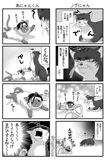 #猫の日 
という事でタグに乗っかっていく
創作BLですがネコ化してる(ゲーム屋BLです)その1 