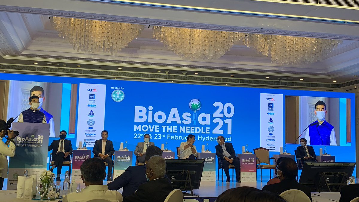 #BIOASIA2021 inaugural! <a href="/nalamrao57/">nalamrao</a> <a href="/AIC_CCMB/">AIC-CCMB</a> <a href="/ccmb_csir/">CSIR-CCMB</a> <a href="/AIMtoInnovate/">Atal Innovation Mission Official</a> <a href="/NITIAayog/">NITI Aayog</a> <a href="/RICH_Hyd/">Research and Innovation Circle of Hyderabad- RICH</a> <a href="/ShakthiNagappan/">Shakthi Nagappan</a> <a href="/paridhigpta/">Paridhi Gupta</a>  <a href="/jayesh_ranjan/">Jayesh Ranjan</a> <a href="/KTRTRS/">#RAMpage</a> <a href="/MinisterKTR/">KTR, Former Minister</a> @teamTSIC