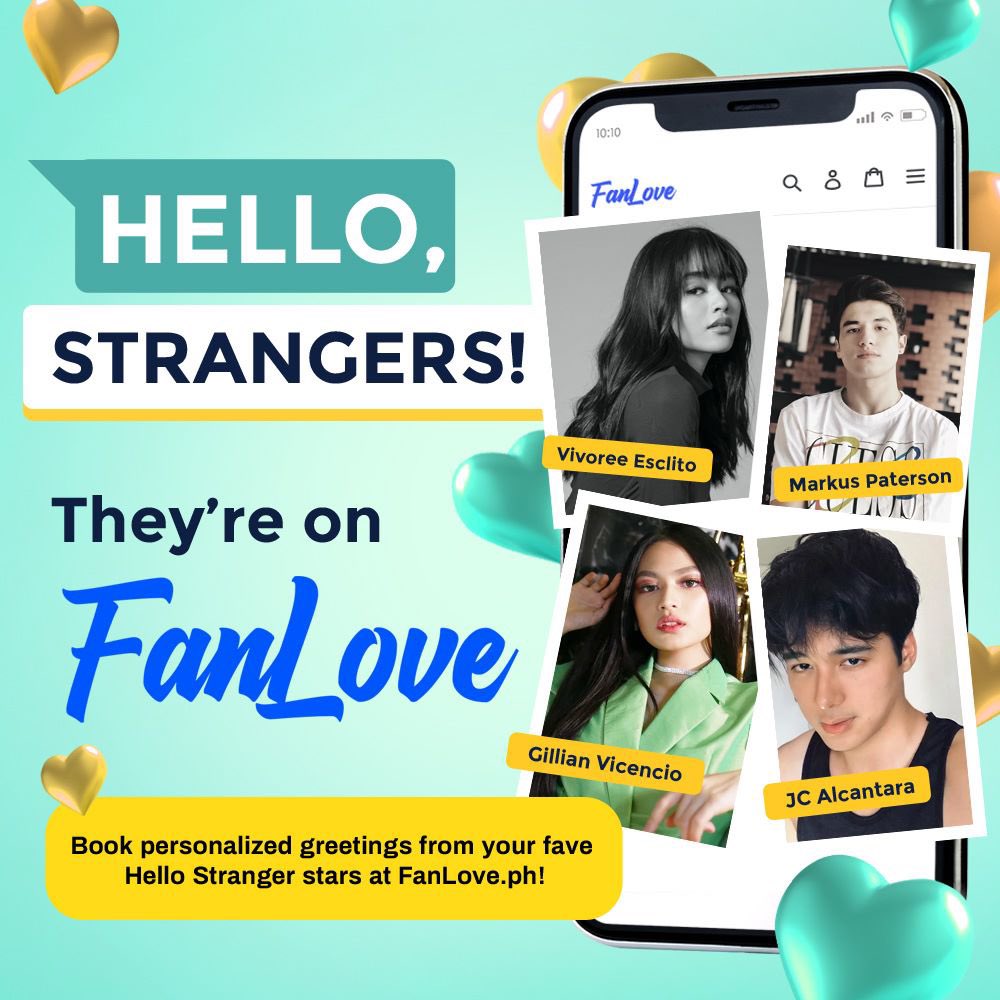 VivoreeU's tweet image. Ang personalized greeting parang love… It’s for everyone! 🌈

Book na ng personalized greetings from your fave #HelloStrangerTheMovie stars JC, Vivoree, Markus, and Gillian at FanLove.ph!