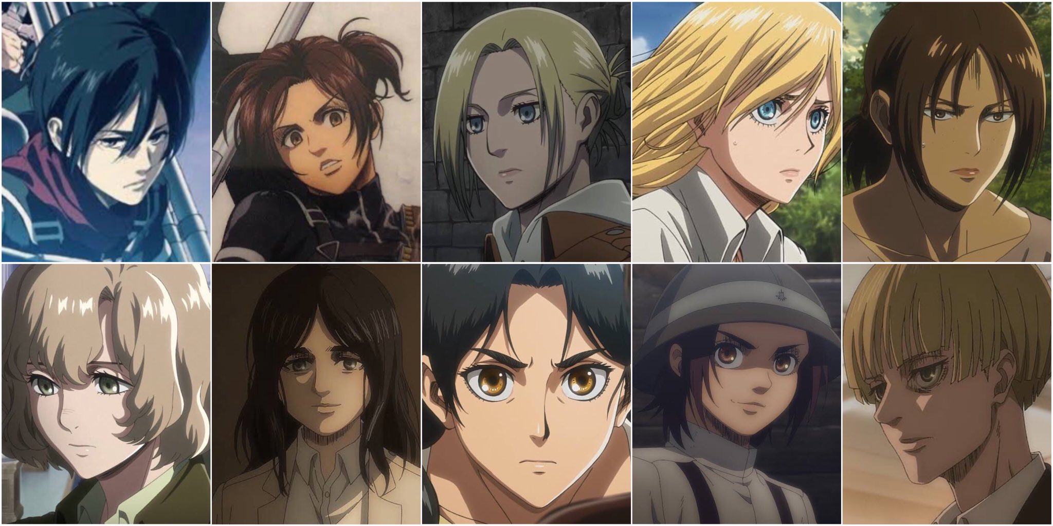 Shingeki BR ⚔  Attack on Titan on X: Shingeki no Kyojin tem um elenco  feminino com personagens de jeitos e ambições bem diferentes, mas uma coisa  não falta a nenhuma delas