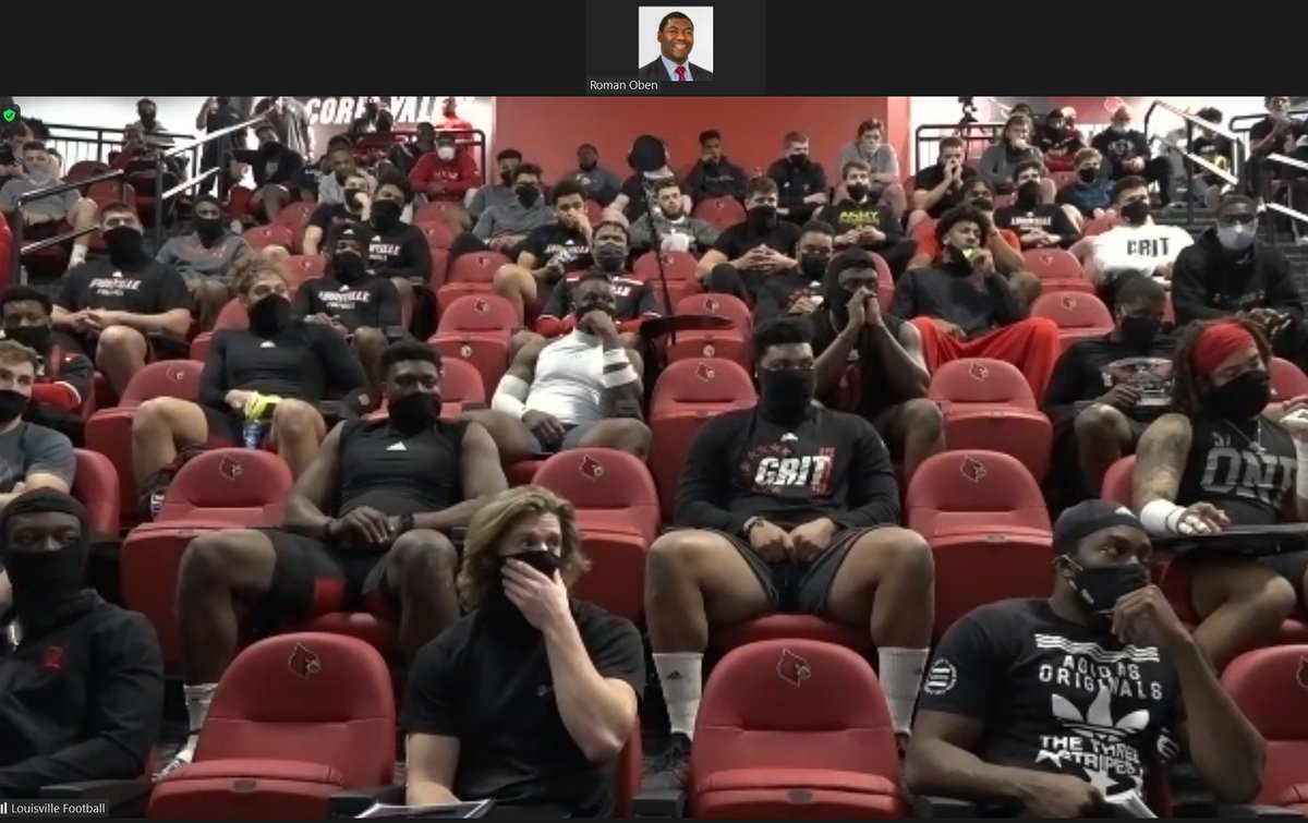 R_Oben's tweet photo. Thank you @Matt_t_Summers for inviting me to address @UofLFootball team on a virtual zoom! #ControlWhatWeCanControl #DontFlinch https://t.co/JXQeg6mBFf