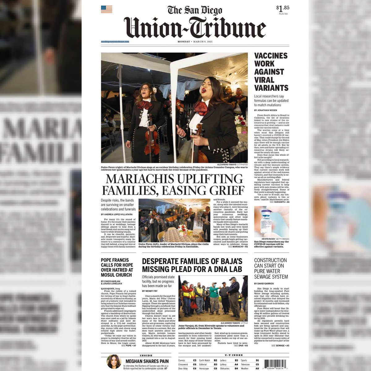 Getting some front page love!  To read the full stories check out <a href="/sdut/">The San Diego Union-Tribune</a>