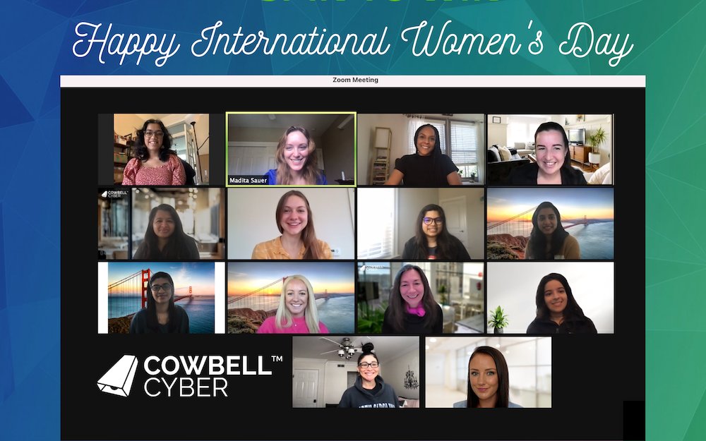 CowbellCyber's tweet photo. Happy #IWD2021 from Cowbell’s ladies! Celebrating a diverse team that has welcomed women in all functions! @womensday #womeninsurance #MoreCowbell https://t.co/7fWDW8D4hB