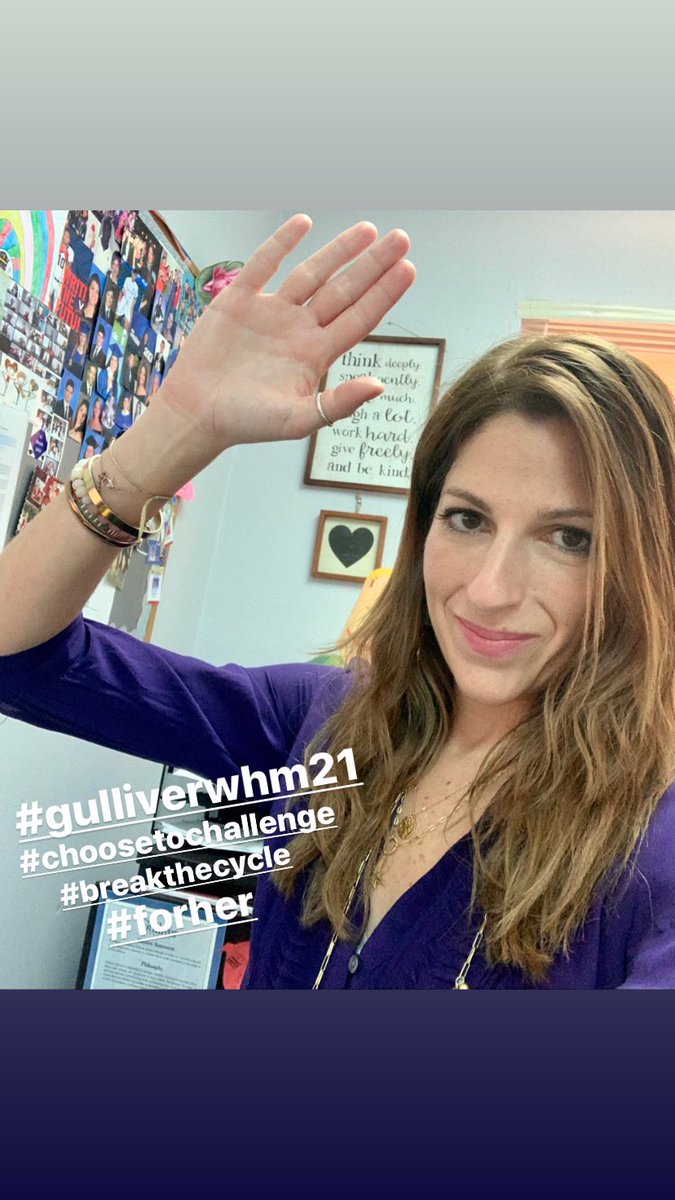 International Women’s Day <a href="/GulliverPrep_/">Gulliver Preparatory School</a>  #ChooseToChallenge2021 #gulliverwhm2021