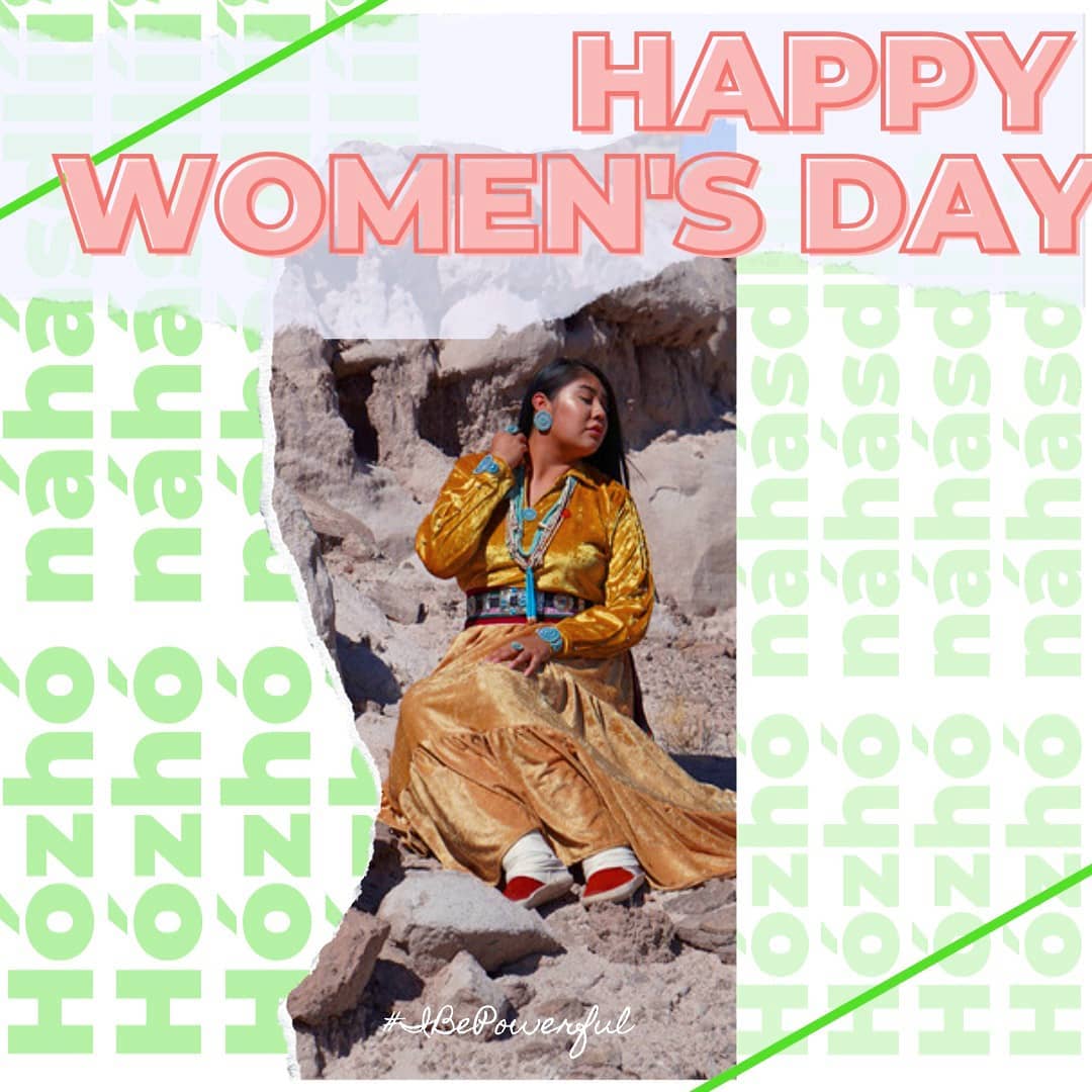 iinabihooaah's tweet photo. Commemorating the political, cultural, and socioeconomic achievements of women in the Women's Rights Movement shedding light on gender equality, reproductive rights, MMIW, and violence against women. HAPPY WOMENS DAY! #ibepowerful #womensday #utahnavajo #asdzaanpower https://t.co/UPXWpgFrPW