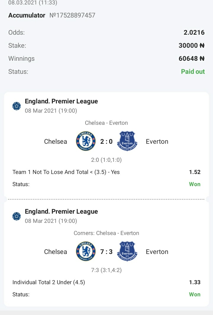 MisturBETs on X: LEICESTER CITY 🆚️ CHELSEA Bet Builder: *Chelsea Win/Draw  * Over 2.0 Yellow Cards *Over 7.5 Corners 1xBet Booking- VTKF2 Get On 👉   #MisturBets  / X