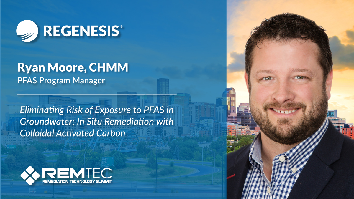 REGENESISEnviro's tweet photo. At the upcoming #RemTEC Virtual Summit on March 9-11, 2021, Ryan Moore, PFAS Program Manager at REGENESIS, will be giving an important poster presentation. To attend, register here: https://t.co/njDxYdrEzl https://t.co/XVxzzhzIpu