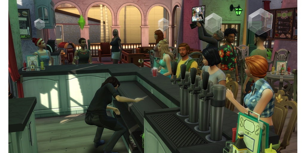 SenileSimmer's tweet image. Night on the Town with the girls from #ParallelLives #TheSims4
