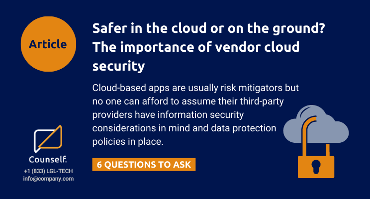 Counself_Inc's tweet photo. Do you vet your vendors? If not, you may be introducing more risk than reaping ROI.
https://t.co/taJ0B7aQvH
#Counself #TPRM #informationsecurity #cloud #cloudsecurity #datasecurity #informationtechnology #cybersecurity #infosec #vendorriskmanagement #CLOC #Legaldepartment https://t.co/JqqCVQxT9u