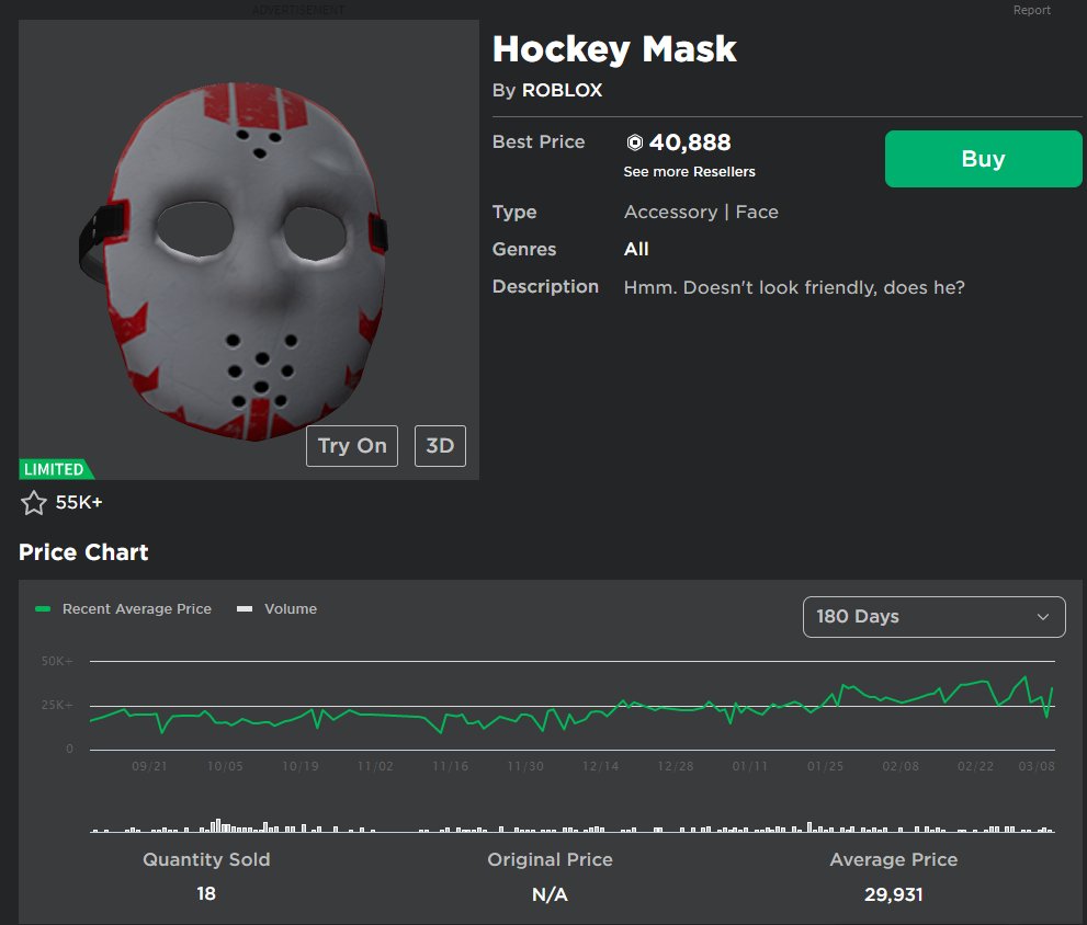 Roblox Trading News Advice On Twitter The Item Hockey Mask Has Had Its Mesh And Texture Changed This Is Most Likely Due To Copyright Reasons Thoughts - hockey mask roblox id