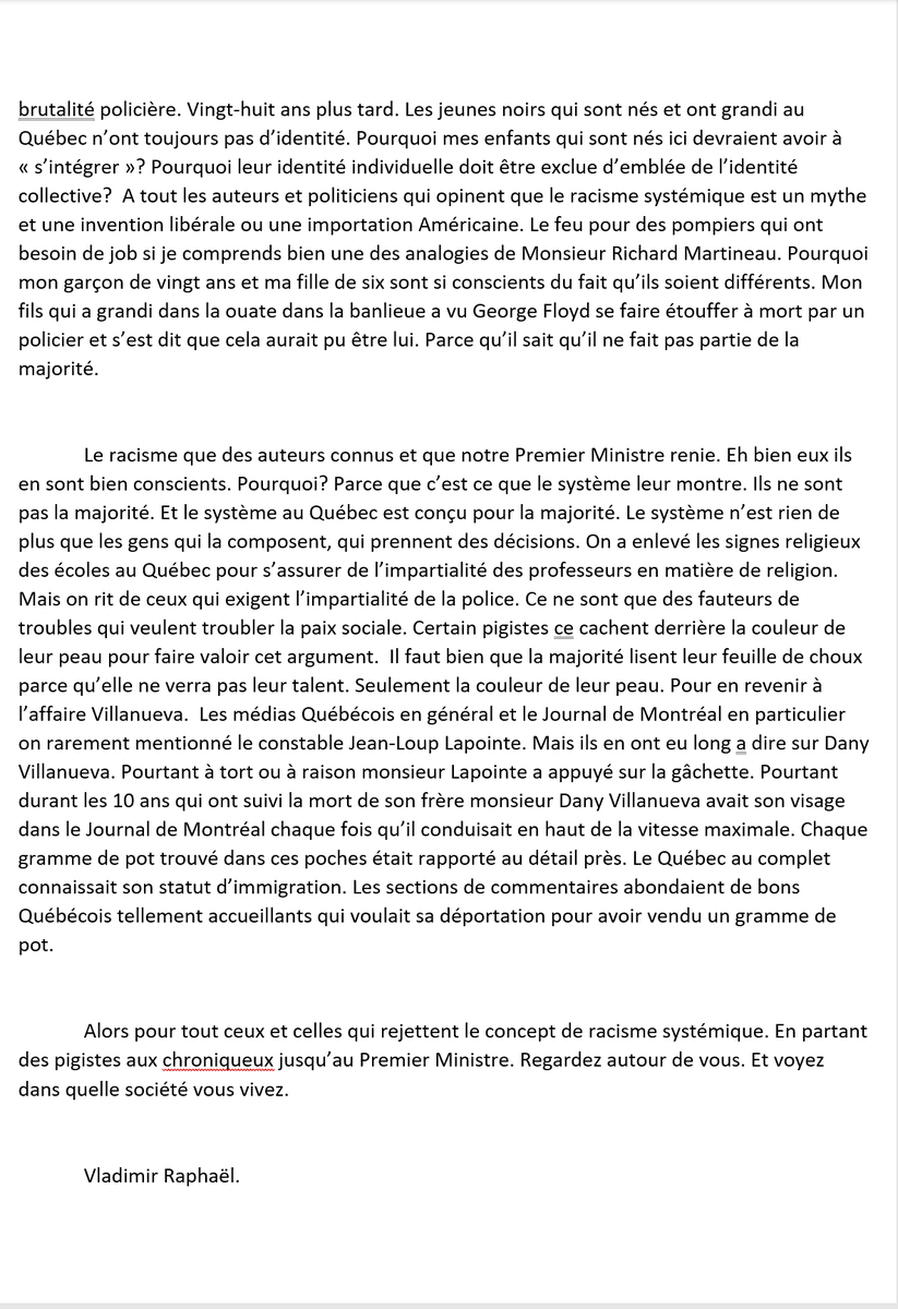 TheVlad1's tweet image. @francoislegault @JdeMontreal @LP_LaPresse @JustinTrudeau @Val_Plante @KerlandeMibel @EloquenceDevent @lemoisdesnoirs @blackauquebec #racisme #SystemicRacism @RachelDecoste
