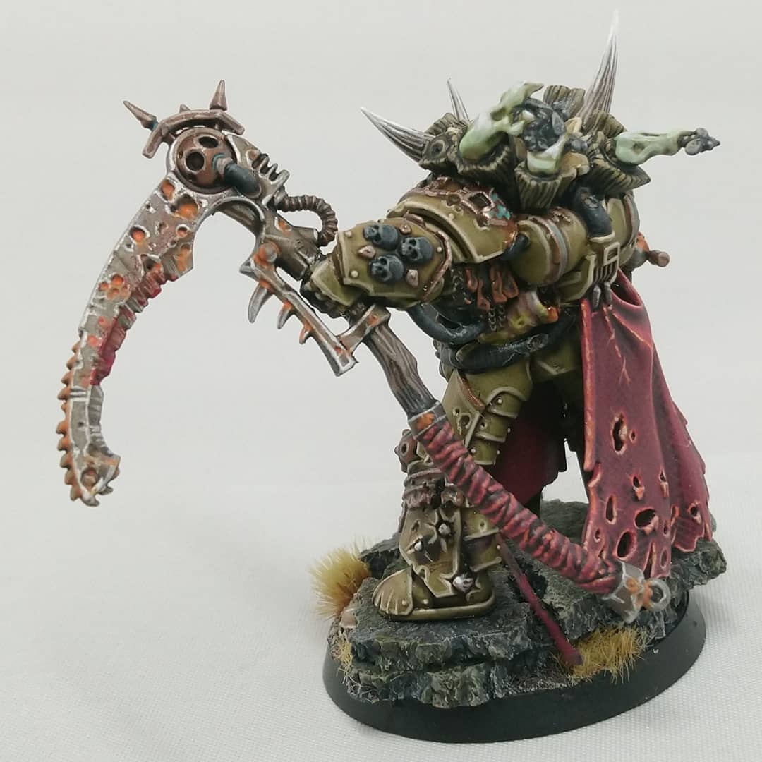 army_painter's tweet photo. 'We brothers three, nurgle work we do with glee!

These guys have been in a state of basecoated on my desk for an unnatural amount of time. I'm chuffed as ribbons to them done.

#deathshroud #nurgle #deathguard  #choas #warhammer40k #40k #warhammer #warhammercommunity https://t.co/Zl7OKxckXg