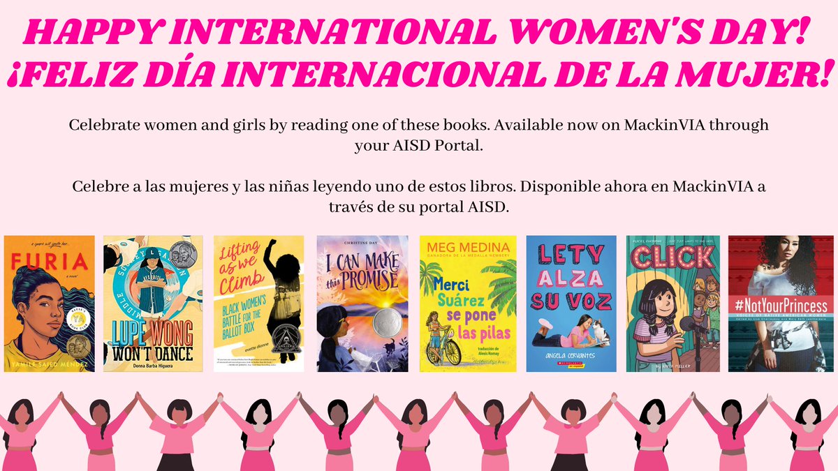 MendezMSLibrary's tweet image. Today is #InternationalWomensDay ! Celebrate by reading one of these stories. 💗👩🏽📚

¡Hoy es #InternationalWomensDay ! Celebre leyendo una de estas historias. 💗👩🏽📚