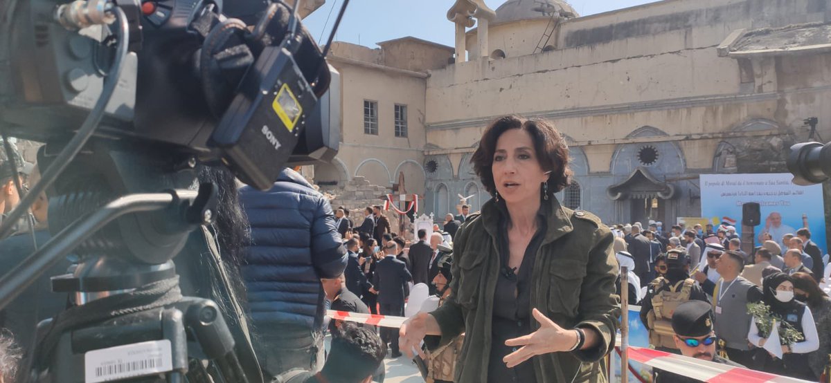 Mi avessero detto appena pochi mesi fa che saremmo andati in diretta da questo posto, per raccontare un Papa tra le macerie di Mosul, non ci avrei creduto. 
Ma crederci a volte fa bene #PapainIraq