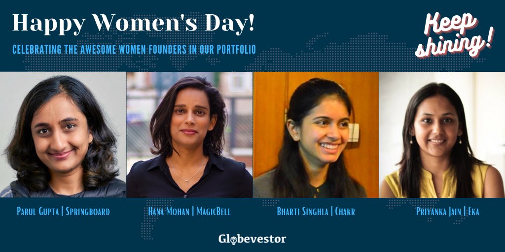 Happy Women’s Day to our awesome founders! Helping people get jobs, fight pollution, be product champions &amp; manage their wellbeing, to being supermoms, fierce leaders &amp; a voice of transgenders, you do it all. Keep shining <a href="/parul8ue/">Parul Gupta</a> <a href="/unamashana/">Hana Mohan</a> @Bharti_Singhla <a href="/priyanka_jain/">Priyanka Jain</a>!
