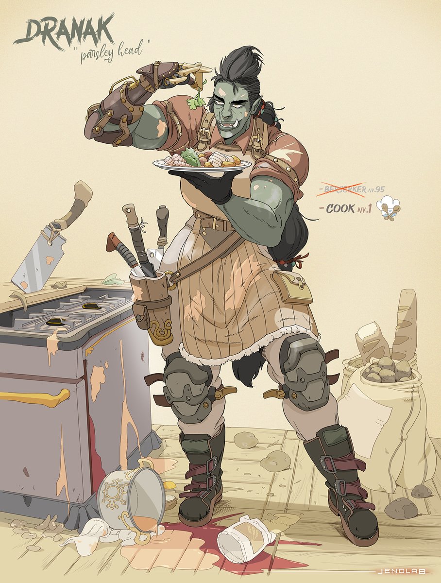 JenolabArt's tweet photo. Today I have the pleasure to present to you my 2 participations in the #CharadesignStepChallenge organized by @StephenCornu ! Here are the cooks Olga and Dranak 👩🍳 !
#XPPENTablette #LDLC #Digitalpaintingschool #Antremonde #BlacksmithMiniatures #Kme #BBE #Step https://t.co/UlXbDCMJ0G