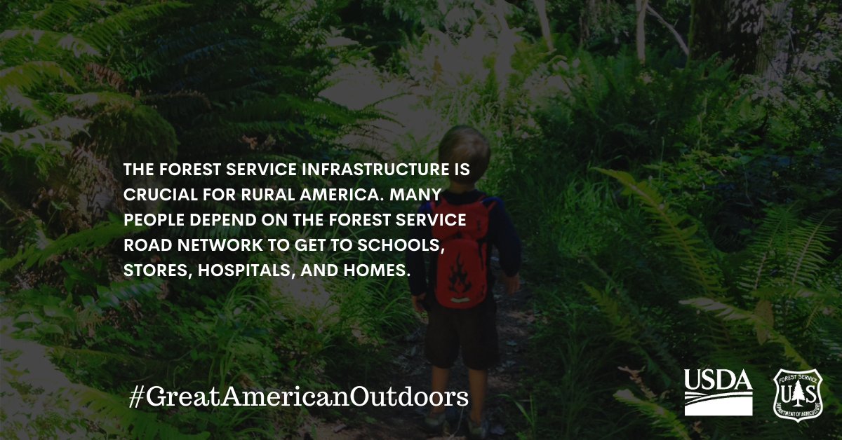 BREAKING: <a href="/USDA/">Dept. of Agriculture</a> Forest Service is investing $285 million to improve its recreation facilities, trails, bridges, and more. The infrastructure improvements will provide greater recreation access to national forests and grasslands. fs.usda.gov/news/releases/… #GreatAmericanOutdoors Act