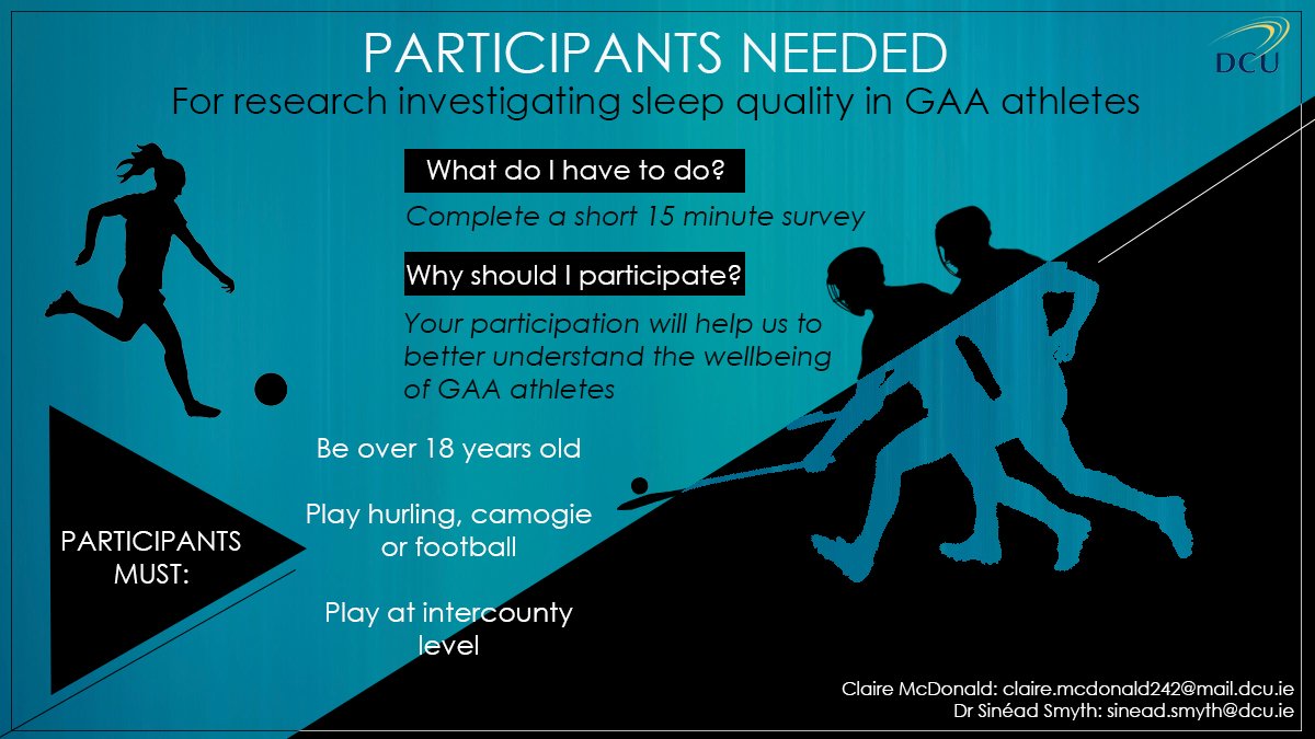 clairemcd_'s tweet photo. Are you an Intercounty GAA player? Can you spare 15 minutes to take part in important research into players' sleep quality? Click below to take the survey https://t.co/3NPWrfeNHM @gaelicplayers @WomensGPA @smyth_sinead https://t.co/KD4qXszNqX