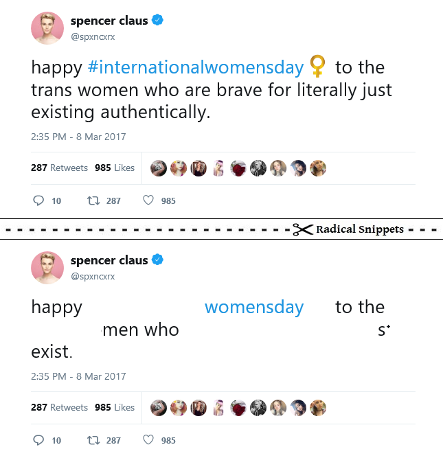 RadSnips's tweet photo. 🙃🙃🙃🙃🙃

Keep fighting! ♀

#AdultHumanFemales https://t.co/F10Jo04ILG