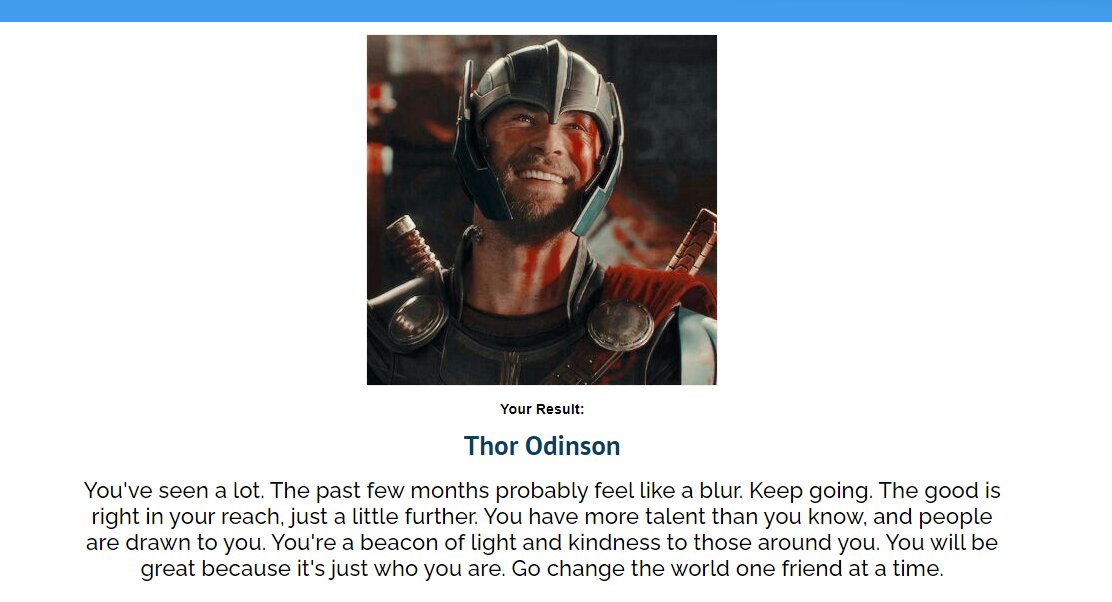 This is the second test that told me I am Thor. Its official know. Thats It. Where is my Mjolnir. https://t.co/LEHH9yYq13 https://t.co/YX5zPpiSNK