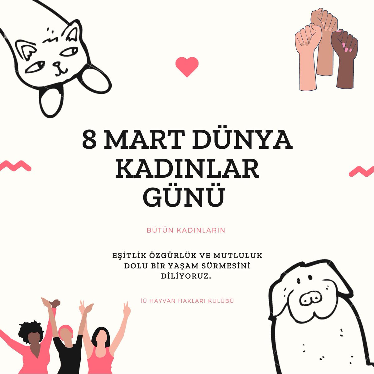 Tüm canlıların özgür olduğu yaşanabilir bir dünya diliyoruz. Tüm kadınların 8 Mart Dünya Kadınlar gününü en içten dileklerimizle kutluyoruz 💜 #8M2021 #8martdunyakadinlargunu