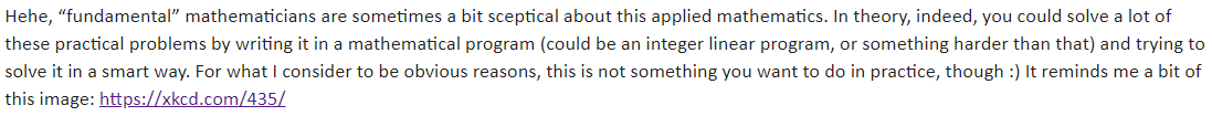 RBayes14's tweet photo. @angeris Have only mentioned it to one professor thus far, here is his response
https://t.co/JVgaTgqtlP https://t.co/dLv0hQ1FwR