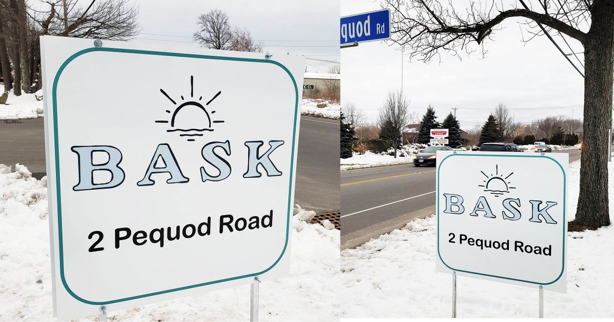 BluEdgeTM's tweet photo. Our recent graphics installation for @baskfairhaven
Bask Represents The Modern Cannabis Experience.
“A clean, modern facility. Knowledgeable staff. Superior Quality Medicine.”
#EnvironmentalGraphics #RetailGraphics #GraphicsInstall #GraphicsInstallation #RetailSolutions https://t.co/mzNUH46g9a