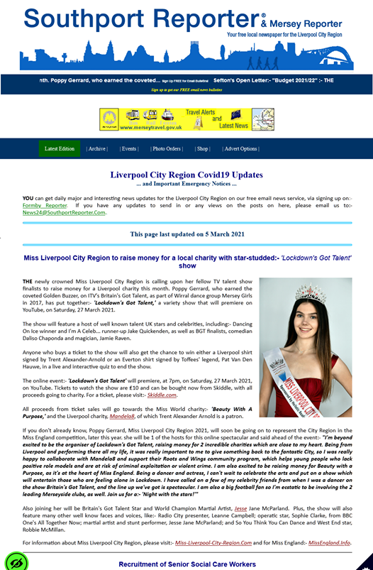 Our 2021 Miss Liverpool City Region @poppygerrard_x has been on <a href="/SouthportReport/">Southport Reporter</a> again promoting her star-studded:- 'Lockdown's Got Talent' show...  southportreporter.com/-southport-mer…