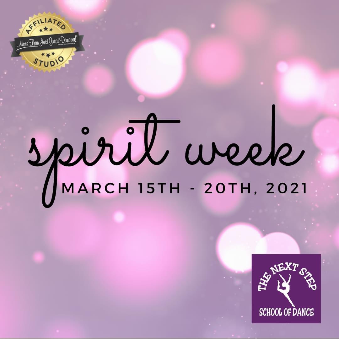 NextStepDancer's tweet image. SAVE THE DATE! 
.
.
Rock your best NSSD Gear or Purple to the studio Monday, March 15th, 2021 - March 20th, 2021. 
.
.
#dance #dancestudio #danceclass #spiritweek #lyndhurstnj #homecoming #bergencounty #toddlers #teens #kids