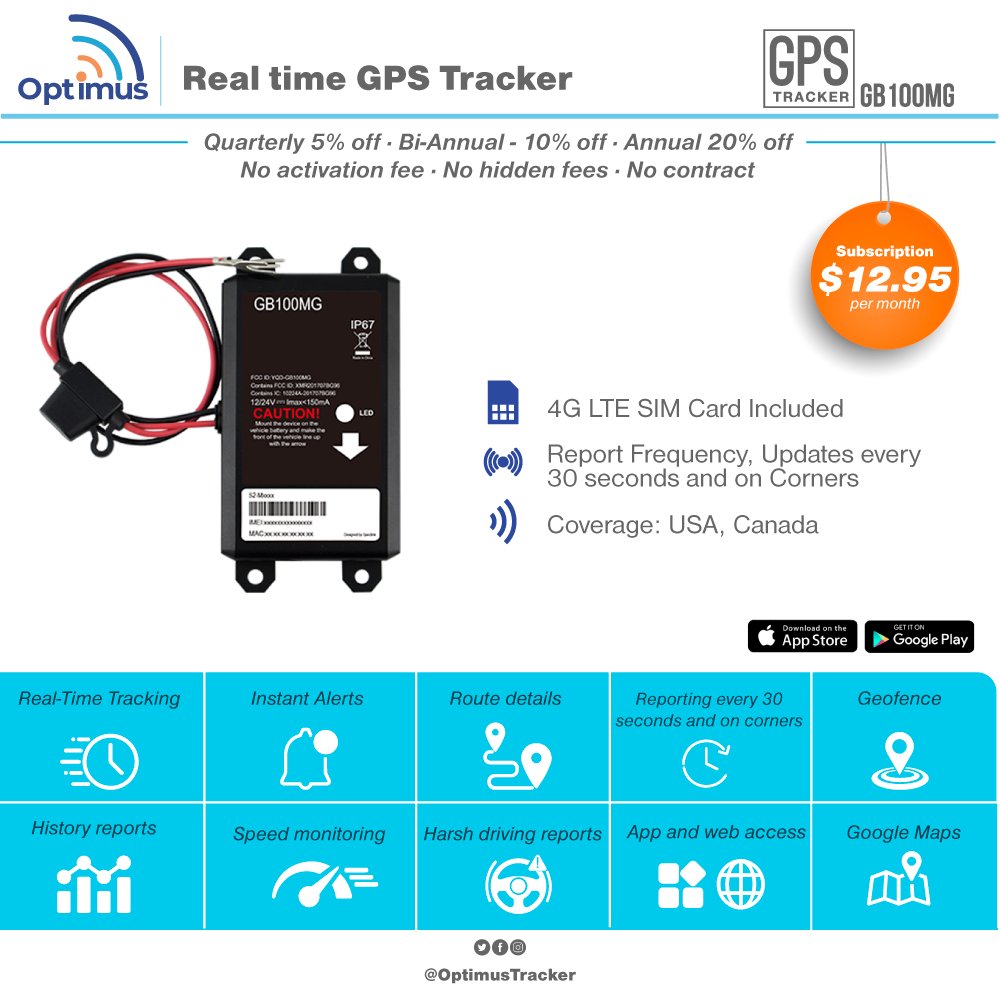 Optimus GPS Tracking on Twitter "The brand new GB100MG is now LIVE on