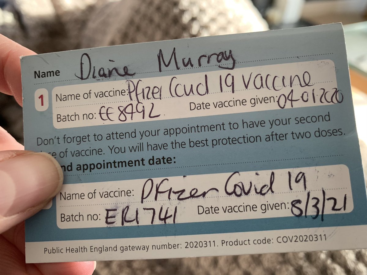 didimurray's tweet image. Second vaccine ✅ 💉 💉