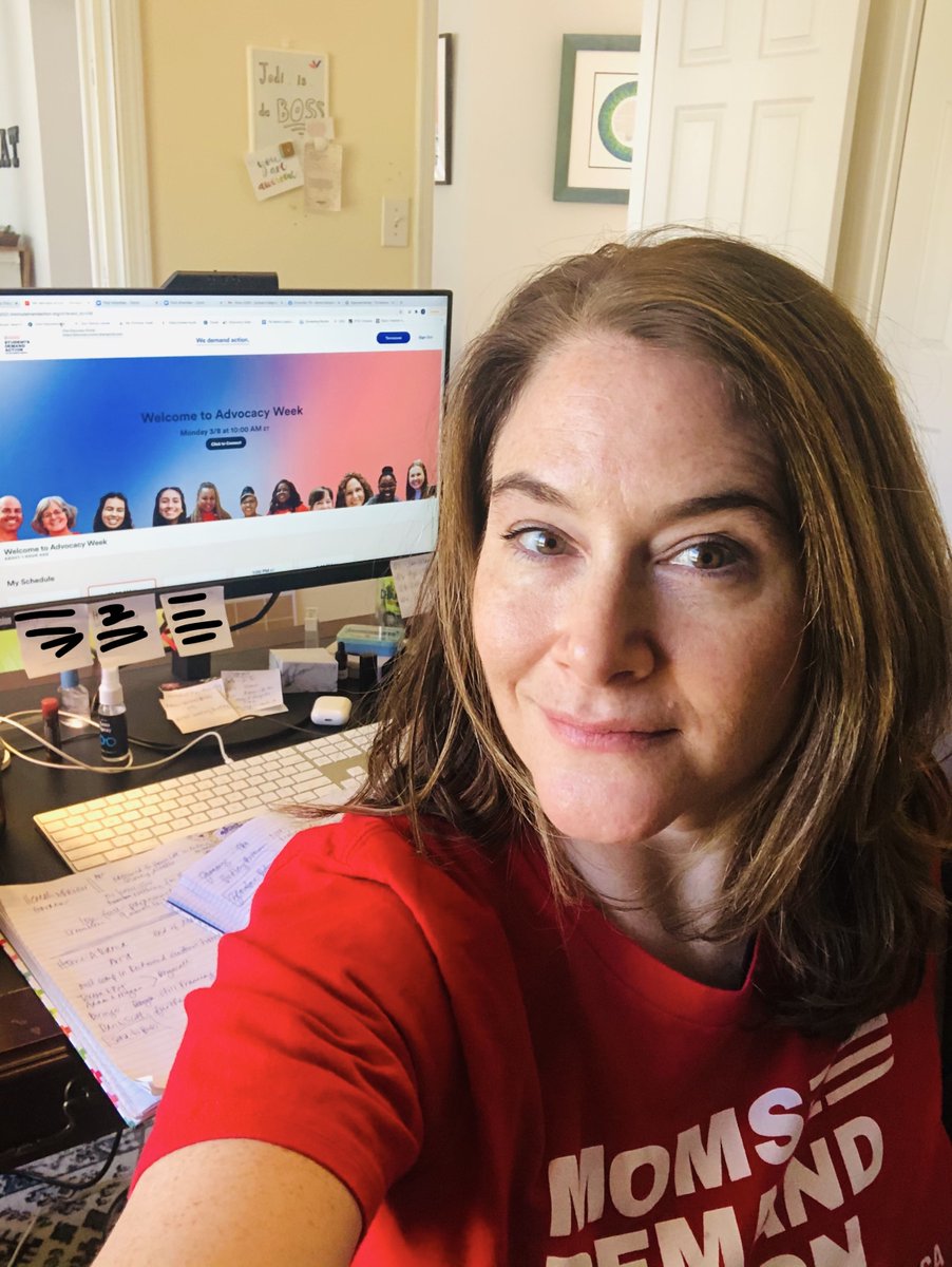 Ready to meet with our #TNLeg for Advocacy Week. Notes in hand and multi-tasking like a Mother! <a href="/MomsDemand/">Moms Demand Action</a> #TNAdvocacyWeek
