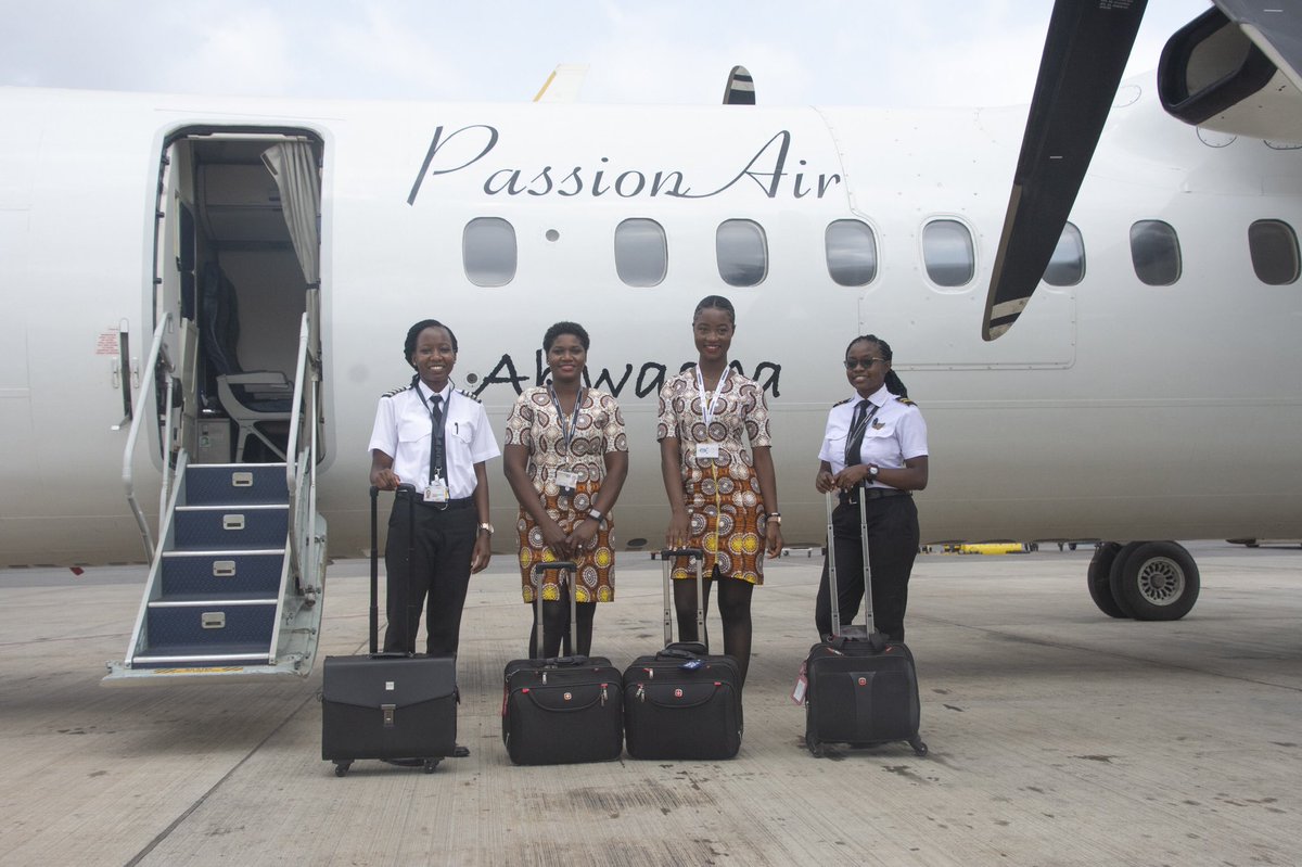 flypassionair's tweet photo. PASSIONAIR CELEBRATES INTERNATIONAL WOMEN’S DAY

As part of the International Women’s Day celebrations on the 8th of March, 2021, PassionAir has operated an all-female flight service involving the flight and cabin crew, check-in, and dispatch. https://t.co/y9jT1wY3XT